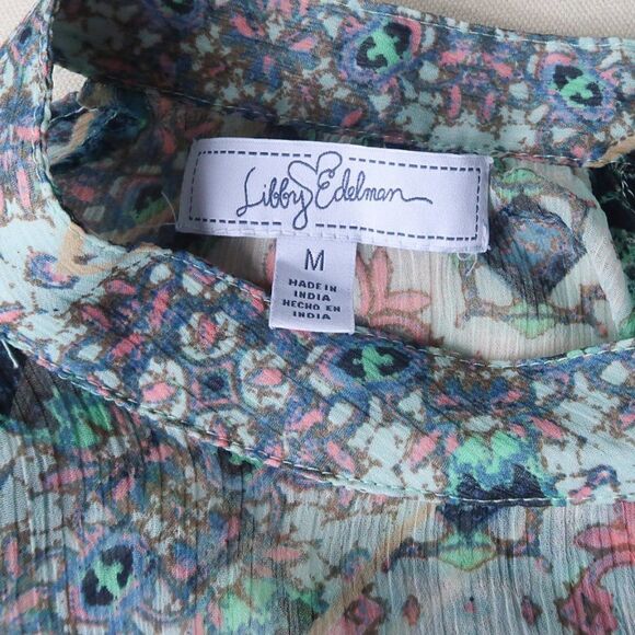 Libby Edleman Sheer Cold Shoulder Blouse - Picture 8 of 11